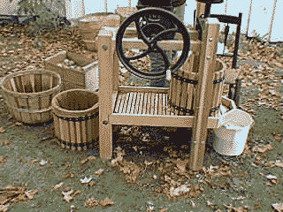 Cider mill in action